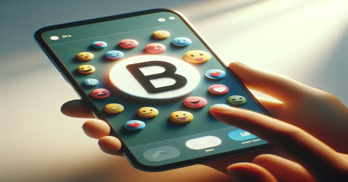 what does b mean in text