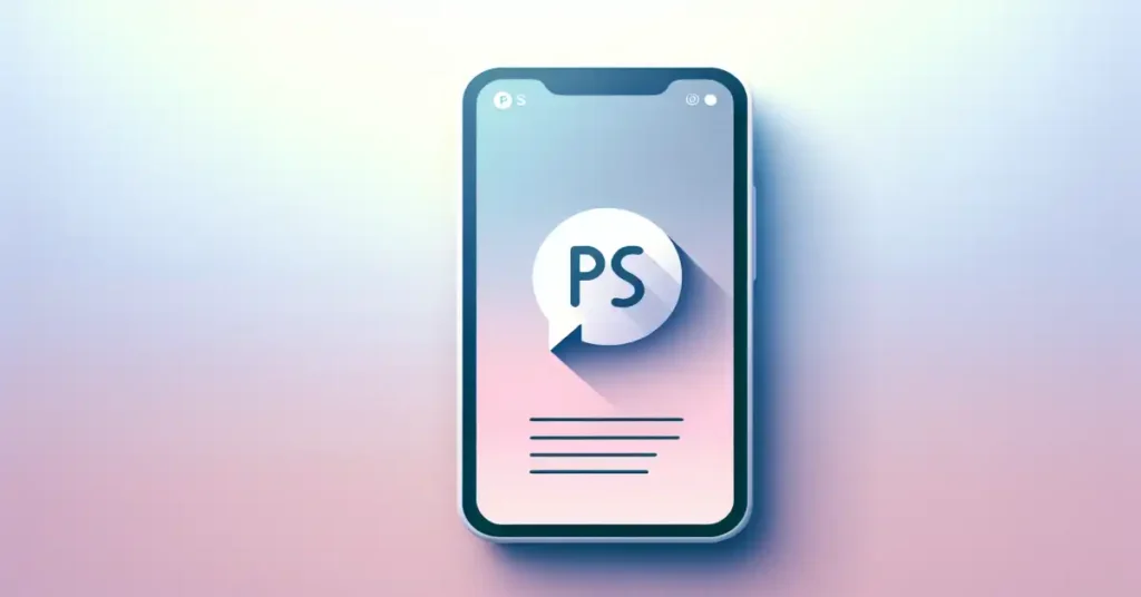 What PS means in text messages