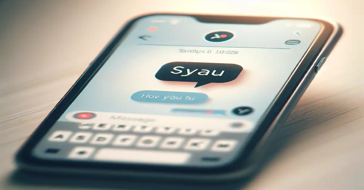 what does syau mean in text message