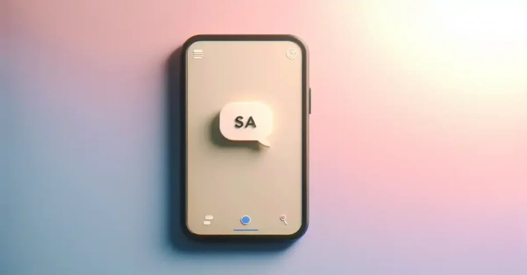 What SA means in text messages