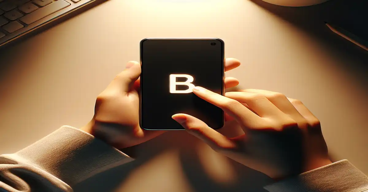 what does b mean in text